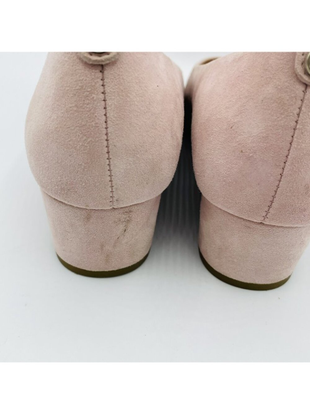Taryn Rose Womens Heels Size 6.5 B Pink Suede Leather Babs Slip on Shoes Pumps - Picture 9 of 12